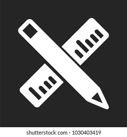 Ruler and pencil icon