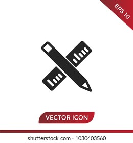 Ruler and pencil icon