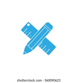 ruler and pencil icon