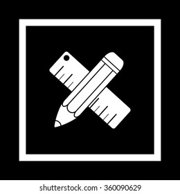 ruler and pencil icon