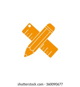 ruler and pencil icon