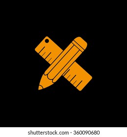 ruler and pencil icon