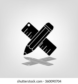 ruler and pencil icon