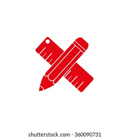 ruler and pencil icon