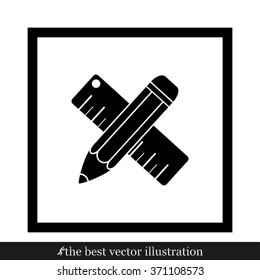 ruler and pencil icon