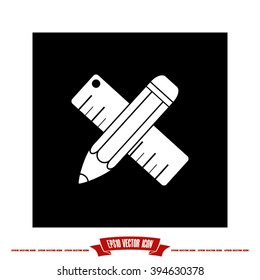 ruler and pencil icon
