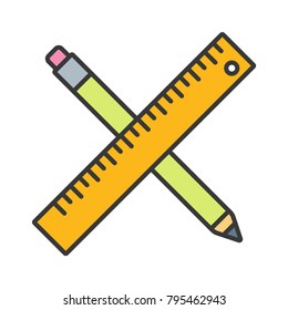 Ruler Pencil Icon Stock Vector (Royalty Free) 795462943 | Shutterstock