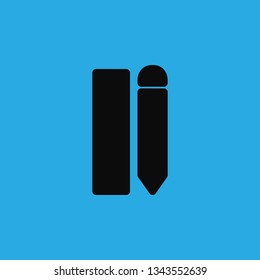 ruler pencil icon vector