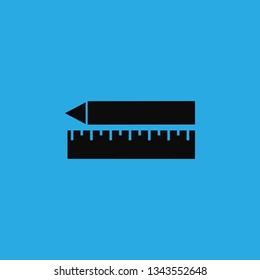 ruler pencil icon vector
