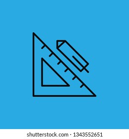 ruler pencil icon vector