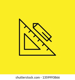 ruler pencil icon vector