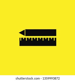 ruler pencil icon vector