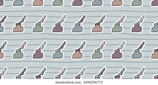 ruler. pencil. a pen. eraser. to draw. draw. to write. seamless pattern. background. study. school affiliation. background. the pattern. vector. gift wrapping.