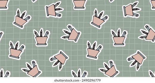 ruler. pencil. a pen. eraser. to draw. draw. to write. seamless pattern. background. study. school affiliation. background. the pattern. vector. gift wrapping.