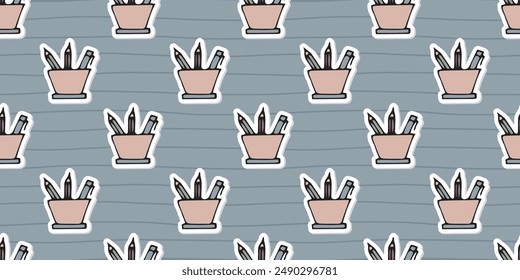 ruler. pencil. a pen. eraser. to draw. draw. to write. seamless pattern. background. study. school affiliation. background. the pattern. vector. gift wrapping.