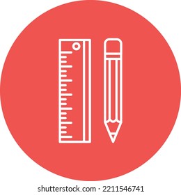 Ruler And Pencil vector icon. Can be used for printing, mobile and web applications.