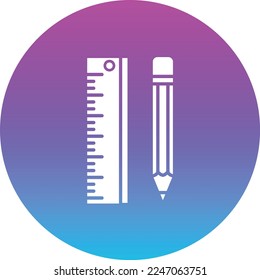 Ruler And Pencil vector icon. Can be used for printing, mobile and web applications.