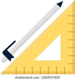 Ruler and Pencils Free Illustration