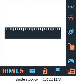 Ruler. Perfect icon with bonus simple icons