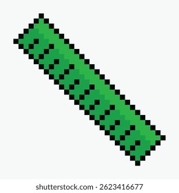 ruler pixel art icon vector illustration.