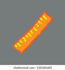 Ruler pixel look art as vector