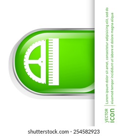 ruler and protractor. characters geometry. Education sign. symbol icon drawing and geometry