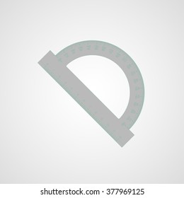 Ruler, protractor with numbers on it