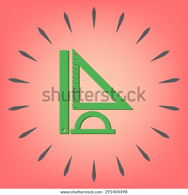 Ruler Protractor Triangle Symbol Geometry Mathematics Stock Vector Royalty Free 291404498 5785