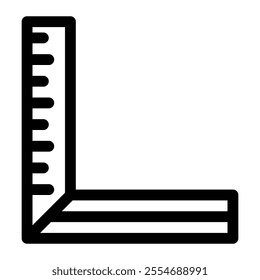 Ruler repair icon with simple and line style