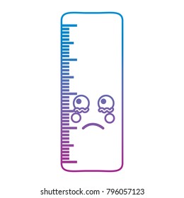 ruler sad school supplies kawaii icon image 