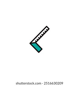 Diseño de Vector plano de logotipo de escala de Regla