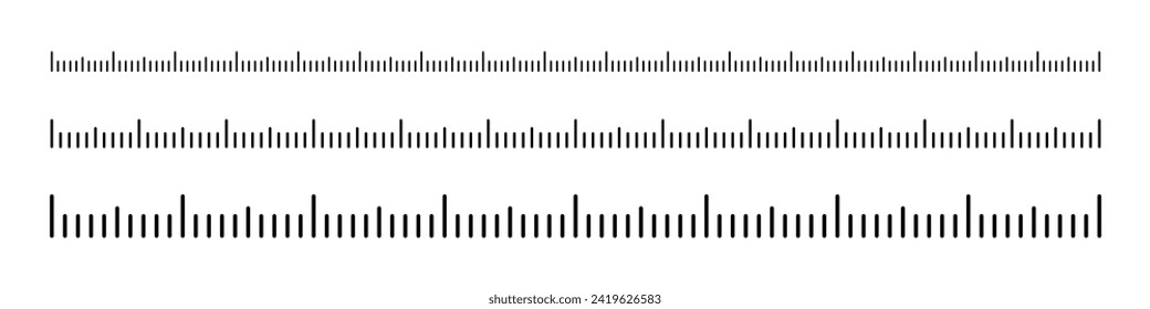 Ruler scale. Measure scales. Length measurement scale 
