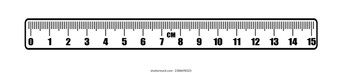 Ruler scale measure. Vector icon length measurement scale chart. Centimetre  illustration.