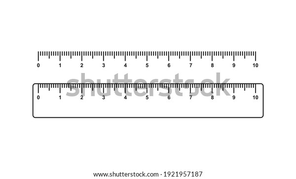 Ruler Scale Measure Vector Isolated On Stock Vector (Royalty Free ...