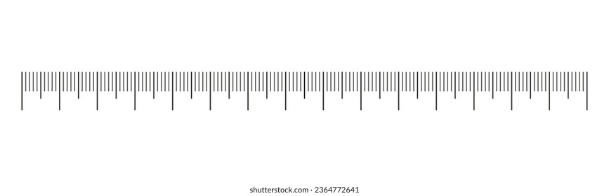 Ruler scale. Measuring chart with 15 centimeters. Length measurement math, distance, height, sewing tool.	