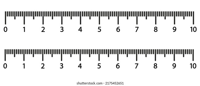Ruler scale.  Measuring vector scale, markup for ruler.  Art design horizontal measure scale distances. Simple illustration eps10
