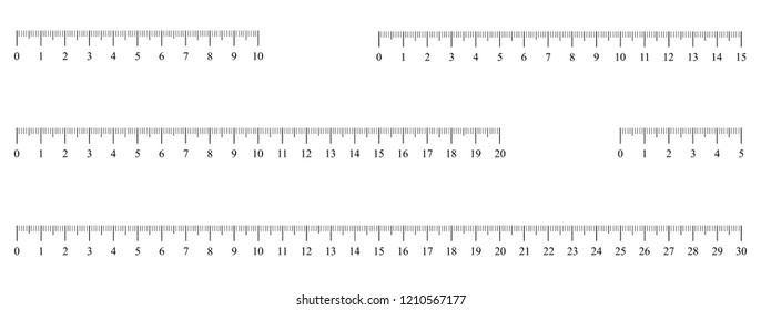 Ruler scale set vector illustration