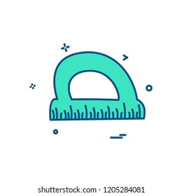 ruler scale triangle icon vector design