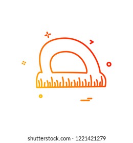 ruler scale triangle icon vector design