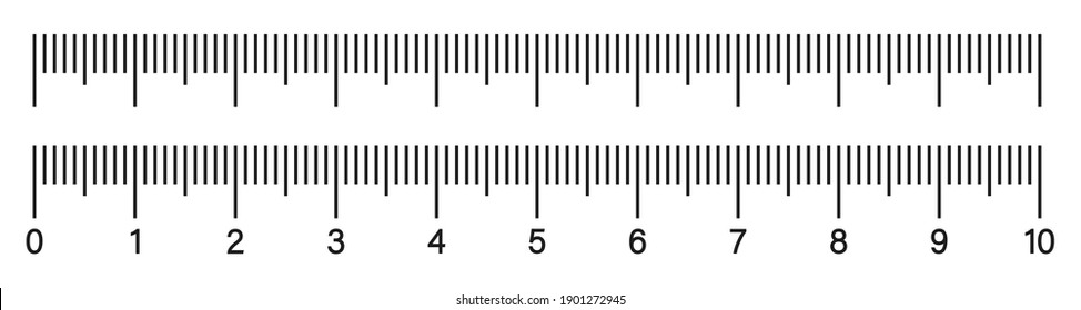 Ruler Scale Vector Illustration  Isolated On White Background. Measure Line Symbol, Sign. Simple Vector Illustration.