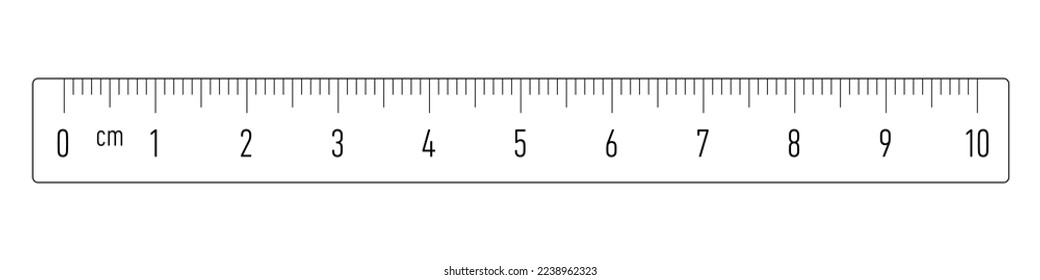 Ruler scale vector illustration isolated on white background. Measure line symbol, sign. Simple vector illustration.