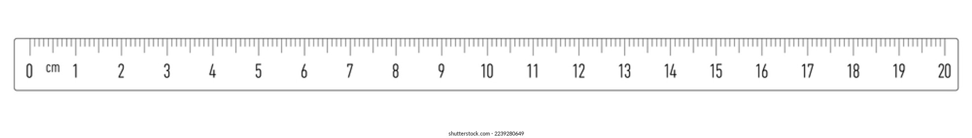 Ruler scale vector illustration isolated on white background. Measure line symbol, sign. Simple vector illustration.