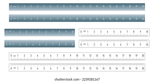 Ruler scale vector illustration isolated on white background. Measure line symbol, sign. Simple vector illustration.