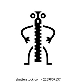 ruler school character glyph icon vector. ruler school character sign. isolated symbol illustration