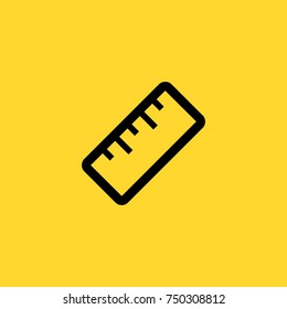 ruler school tool line vector icon