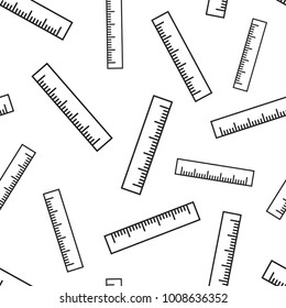 Ruler seamless pattern background. Business flat vector illustration. Ruler meter sign symbol pattern.
