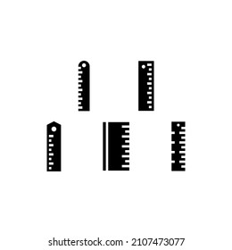 Ruler set icon isolated on white background