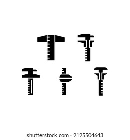 Ruler set icon isolated on white background