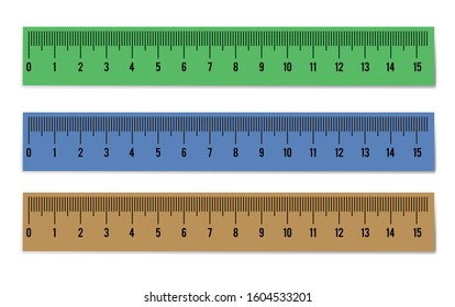 Ruler set Isolated on white background. school vector atrebutes.