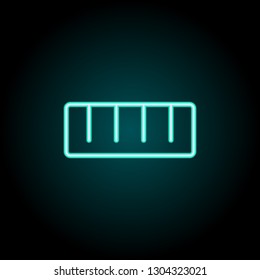 Ruler sign icon. Elements of Image in neon style icons. Simple icon for websites, web design, mobile app, info graphics